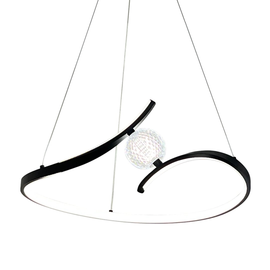 LED-kattokruunu johdossa PERLA LED/34W/230V musta