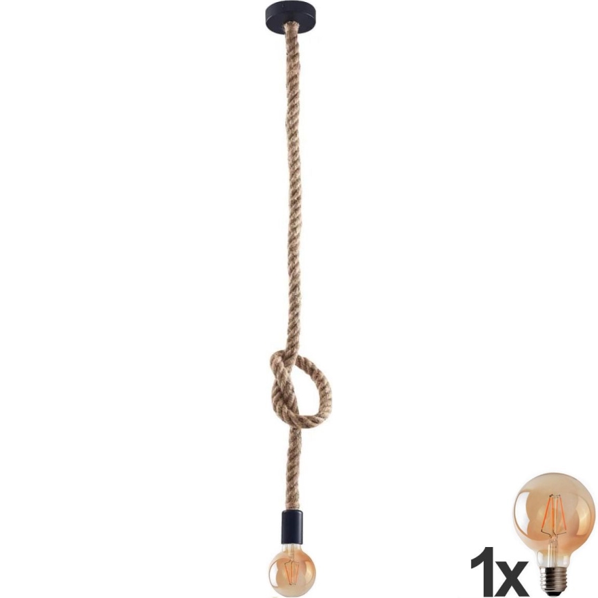 LED-kattokruunu johdossa ROPE 1xE27/8W/230V