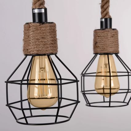 LED-kattokruunu johdossa ROPE ALEGRA 4xE27/10W/230V