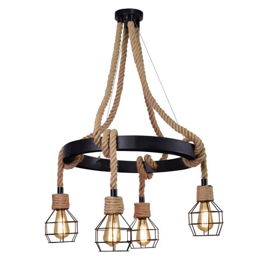 LED-kattokruunu johdossa ROPE ALEGRA 4xE27/10W/230V