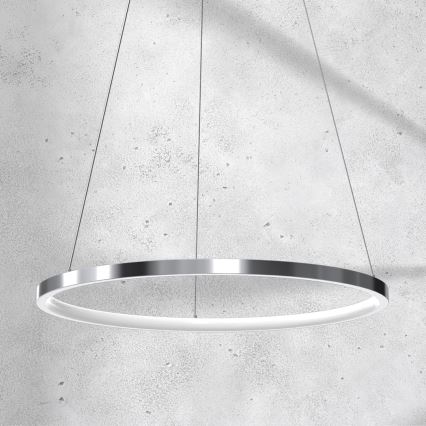 LED-kattokruunu johdossa ROTONDA LED/27W/230V kiiltävä kromi
