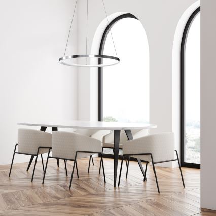 LED-kattokruunu johdossa ROTONDA LED/27W/230V kiiltävä kromi