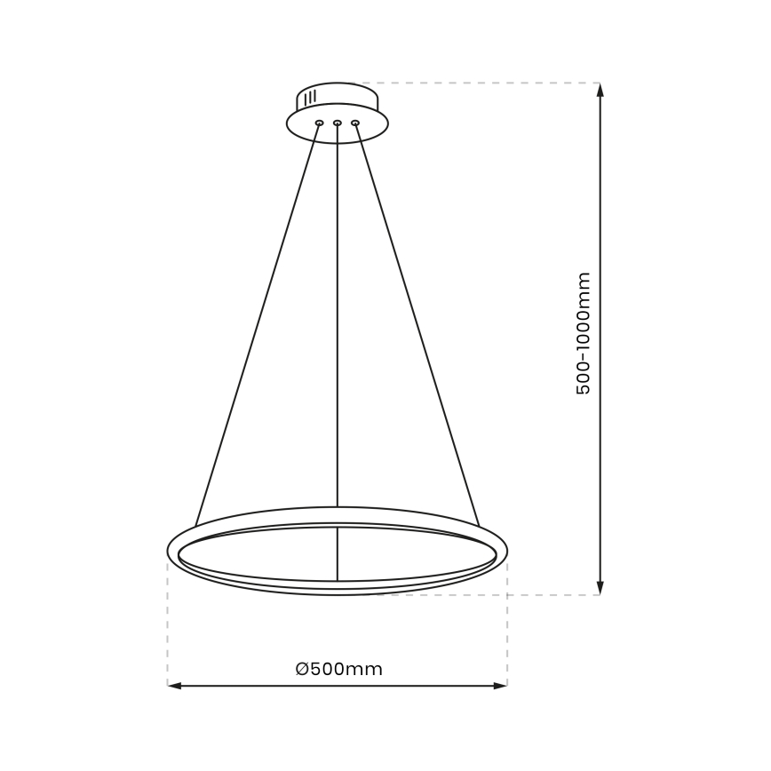 LED-kattokruunu johdossa ROTONDA LED/27W/230V kiiltävä kromi