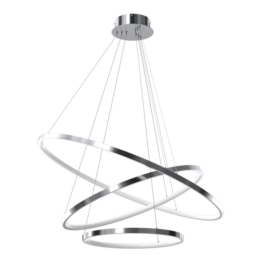 LED-kattokruunu johdossa ROTONDA LED/93W/230V kiiltävä kromi