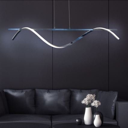 LED-kattokruunu johdossa RUMBA LED/23W/230V 4000K kiiltävä kromi