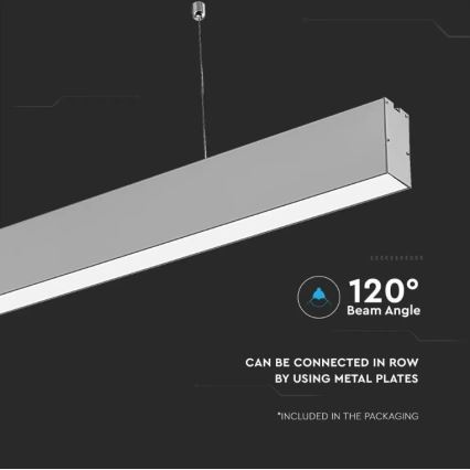 LED-kattokruunu johdossa SAMSUNG CHIP LED/40W/230V 4000K hopea
