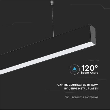 LED-kattokruunu johdossa SAMSUNG CHIP LED/40W/230V 6400K musta