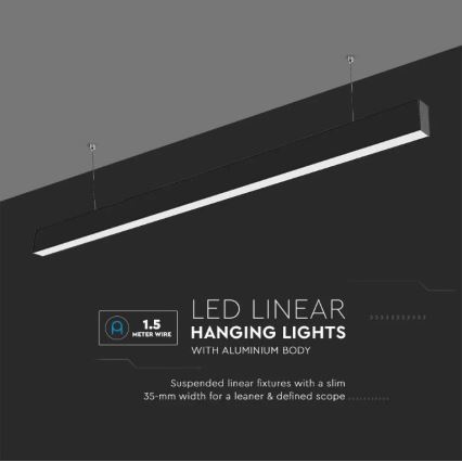 LED-kattokruunu johdossa SAMSUNG CHIP LED/40W/230V 6400K musta