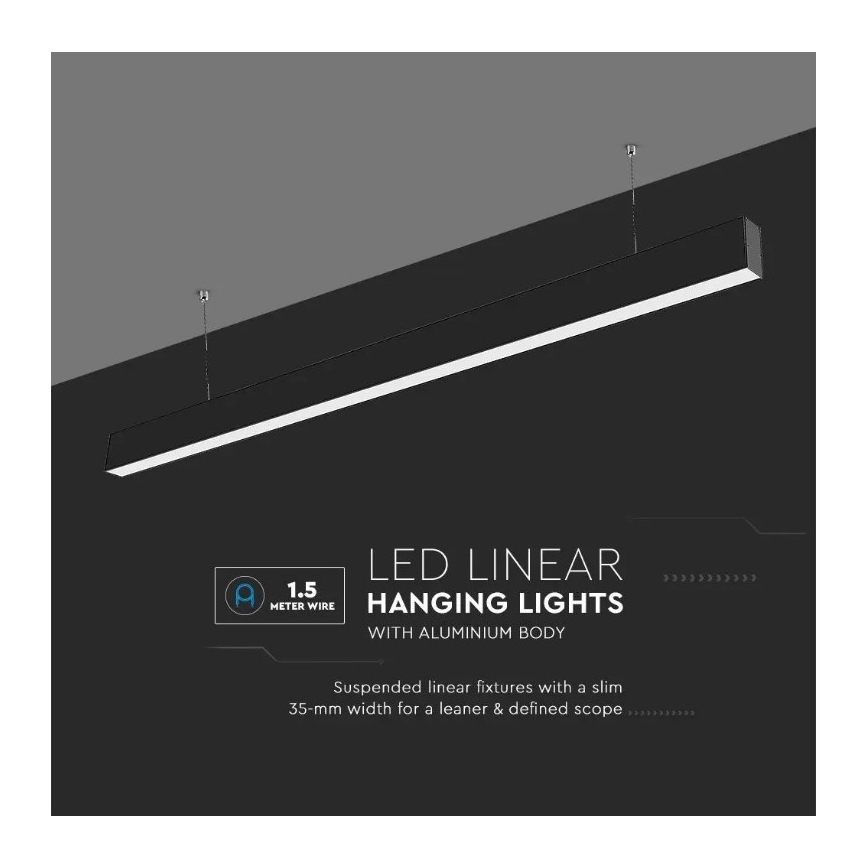 LED-kattokruunu johdossa SAMSUNG CHIP LED/40W/230V 6400K musta