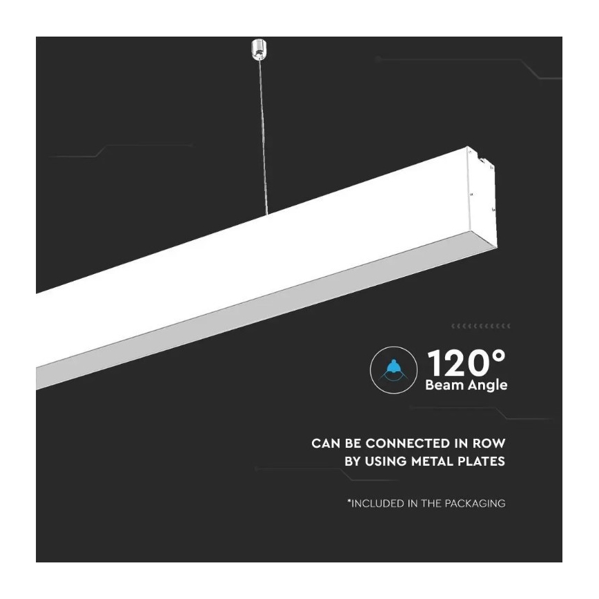 LED-kattokruunu johdossa SAMSUNG CHIP LED/40W/230V 6400K valkoinen