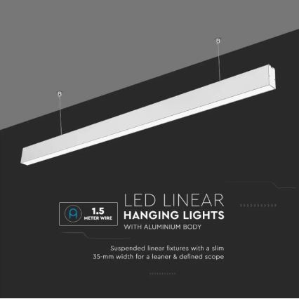 LED-kattokruunu johdossa SAMSUNG CHIP LED/40W/230V 6400K valkoinen