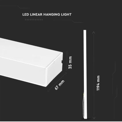 LED-kattokruunu johdossa SAMSUNG CHIP LED/40W/230V 6400K valkoinen