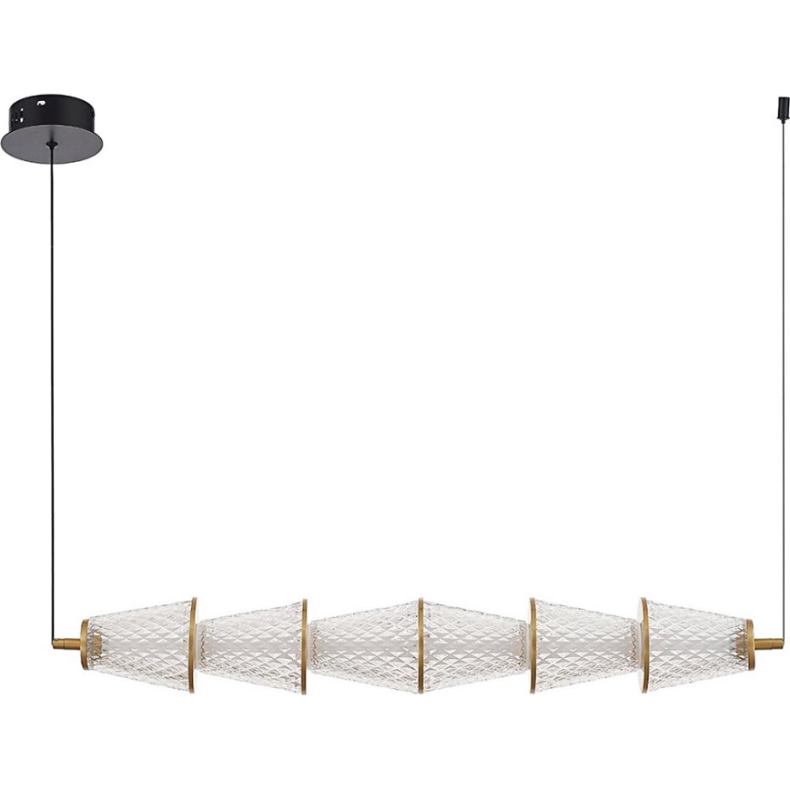 LED-kattokruunu johdossa SANSA LED/11W/230V kulta/läpinäkyvä