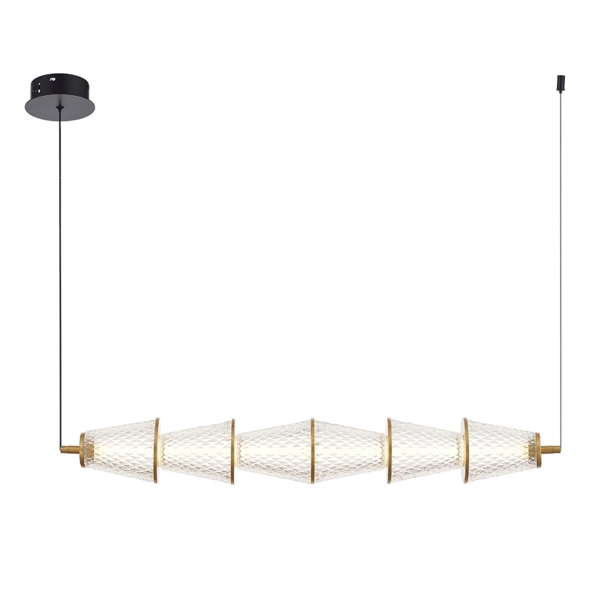 LED-kattokruunu johdossa SANSA LED/11W/230V kulta/läpinäkyvä