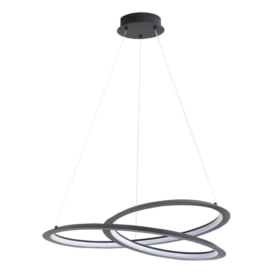 LED-kattokruunu johdossa TANGO LED/44W/230V 4000K halkaisija 60 cm musta