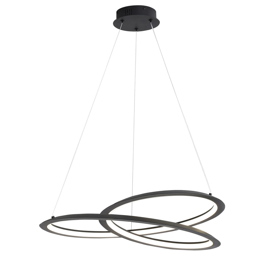 LED-kattokruunu johdossa TANGO LED/44W/230V 4000K halkaisija 60 cm musta