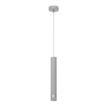LED-kattokruunu johdossa TUBA 1xGU10/4,8W/230V harmaa/kiiltävä kromi