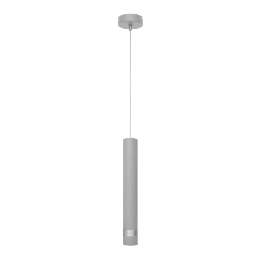 LED-kattokruunu johdossa TUBA 1xGU10/4,8W/230V harmaa/kiiltävä kromi