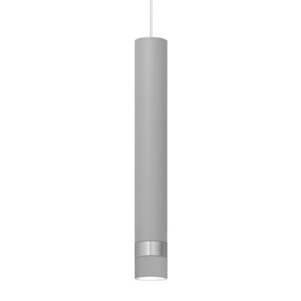 LED-kattokruunu johdossa TUBA 1xGU10/4,8W/230V harmaa/kiiltävä kromi