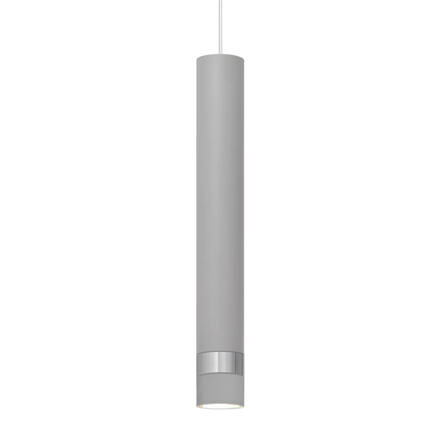 LED-kattokruunu johdossa TUBA 1xGU10/4,8W/230V harmaa/kiiltävä kromi