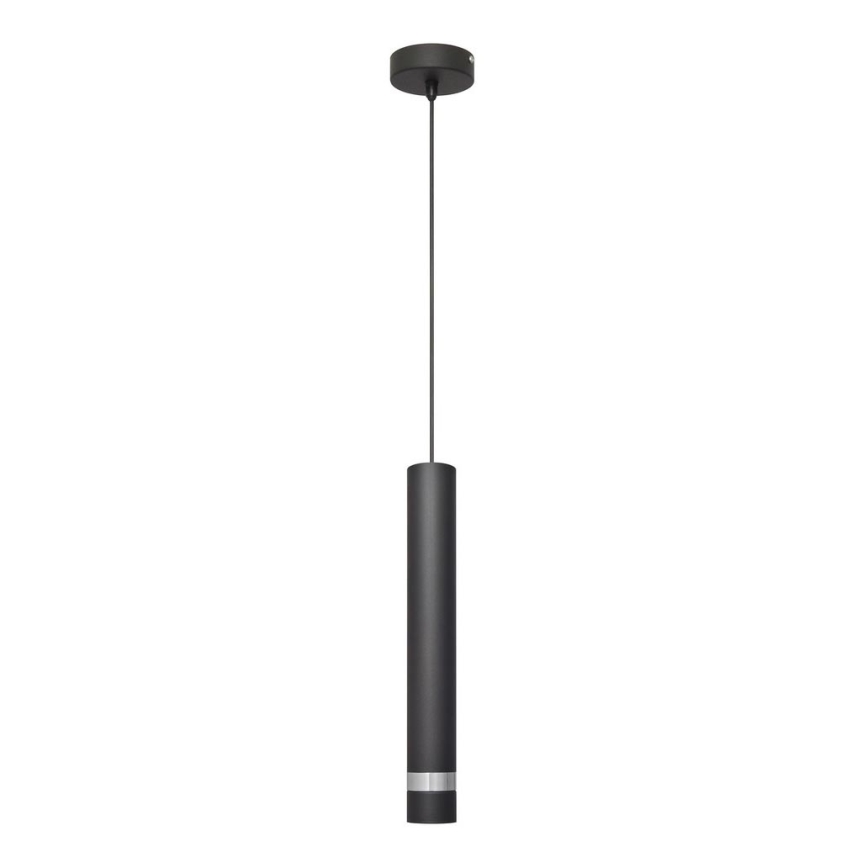 LED-kattokruunu johdossa TUBA 1xGU10/4,8W/230V musta/kiiltävä kromi