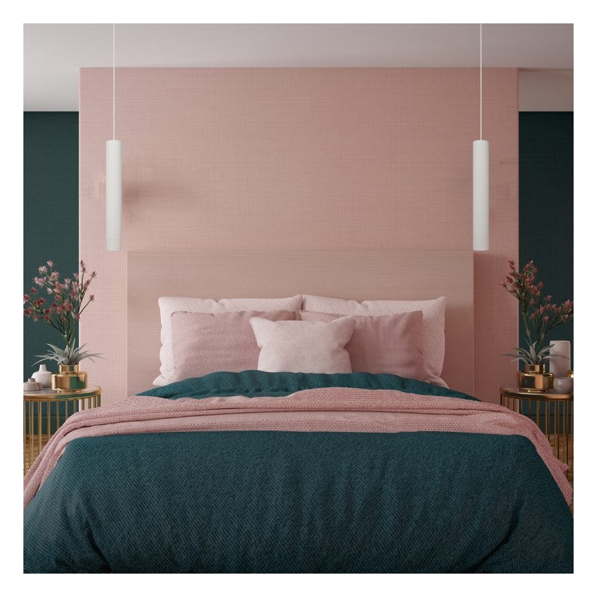 LED-kattokruunu johdossa TUBA 1xGU10/4,8W/230V valkoinen