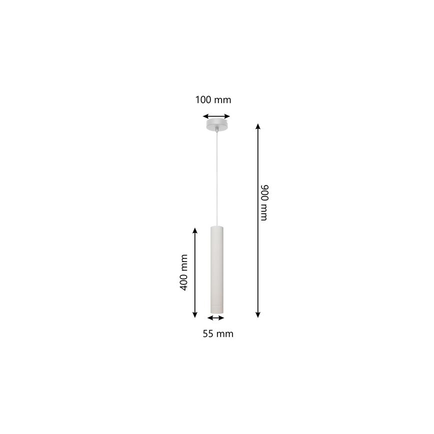 LED-kattokruunu johdossa TUBA 1xGU10/4,8W/230V valkoinen