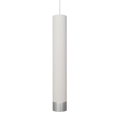 LED-kattokruunu johdossa TUBA 1xGU10/4,8W/230V valkoinen/mattakromi