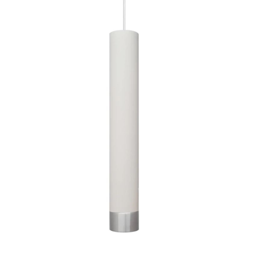 LED-kattokruunu johdossa TUBA 1xGU10/4,8W/230V valkoinen/mattakromi