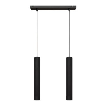 LED-kattokruunu johdossa TUBA 2xGU10/4,8W/230V musta