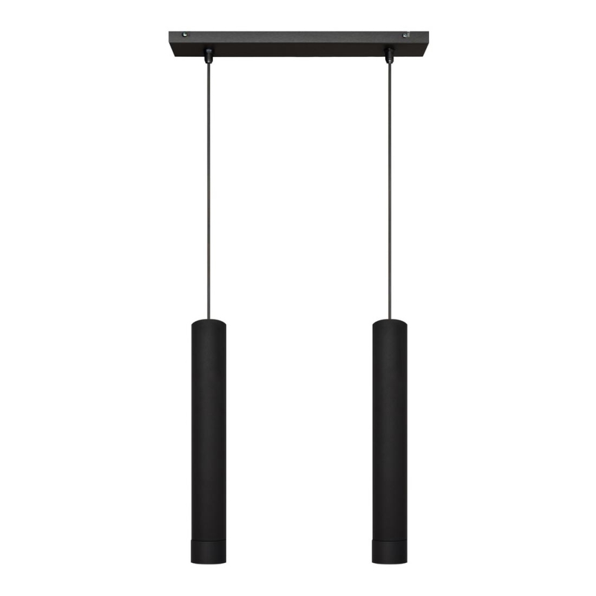 LED-kattokruunu johdossa TUBA 2xGU10/4,8W/230V musta
