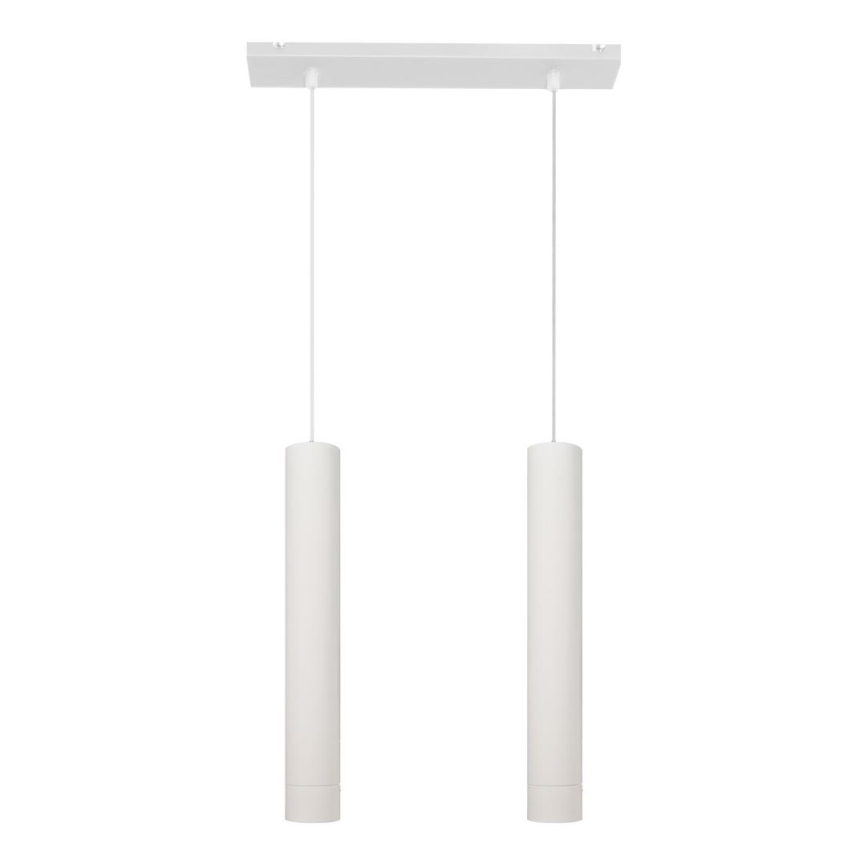 LED Kattokruunu johdossa TUBA 2xGU10/4,8W/230V valkoinen