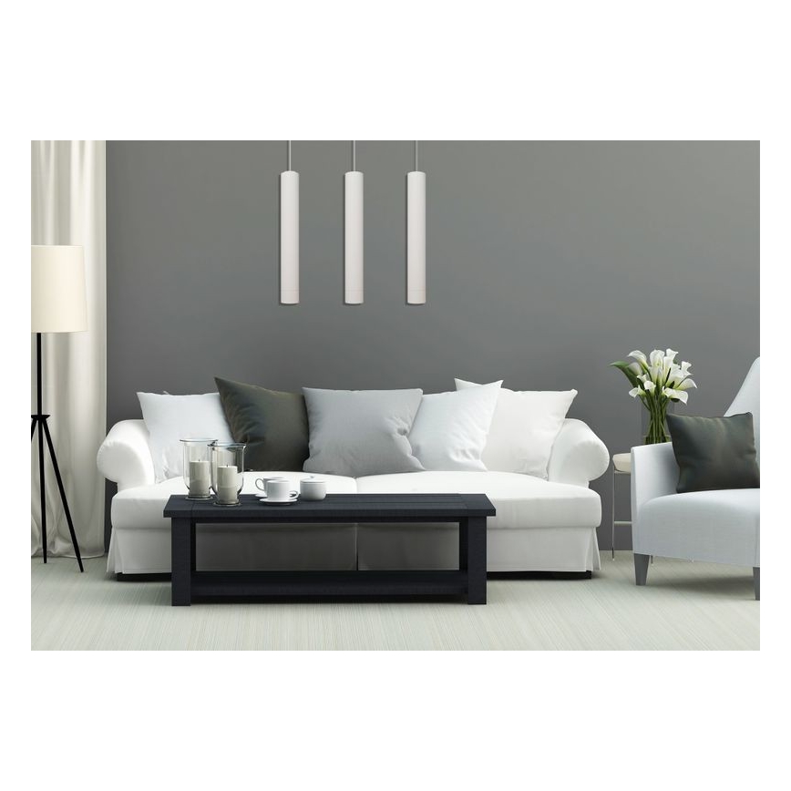 LED Kattokruunu johdossa TUBA 3xGU10/4,8W/230V valkoinen