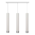 LED Kattokruunu johdossa TUBA 3xGU10/4,8W/230V valkoinen/mattakromi