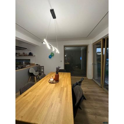 LED-kattokruunu johdossa TWIST LED/37W/230V 4000K 120 cm kulta