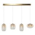LED-kattokruunu johdossa VASO LED/15W/230V kulta/savuinen