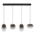 LED-kattokruunu johdossa VASO LED/15W/230V musta/savuinen