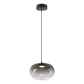 LED-kattokruunu johdossa VASO LED/4W/230V halkaisija 18 cm musta/savuinen