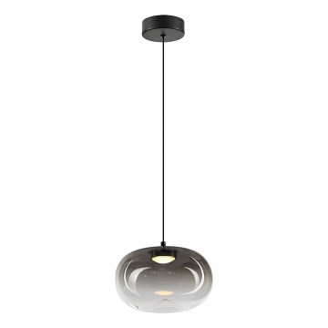 LED-kattokruunu johdossa VASO LED/4W/230V halkaisija 18 cm musta/savuinen