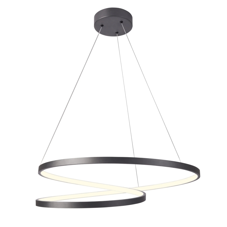LED-kattokruunu johdossa ZEFIRA LED/52W/230V 4000K halkaisija 60 cm antrasiitti