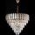 LED Kattokruunu ketjussa 11xE27/60W/230V + 7xLED/6W halkaisija 60 cm kulta