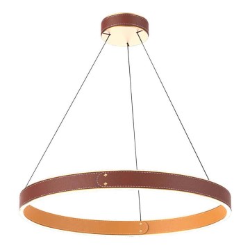 LED-kattokruunu LEATHER LED/47,8W/230V ruskea/oranssi