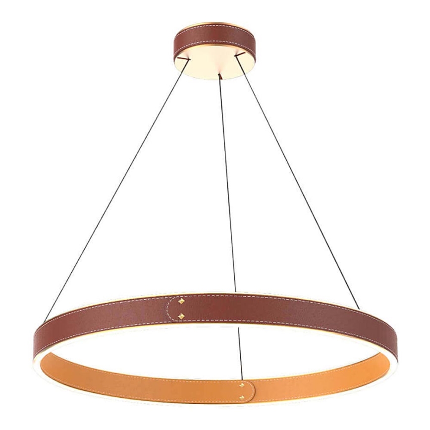 LED-kattokruunu LEATHER LED/47,8W/230V ruskea/oranssi