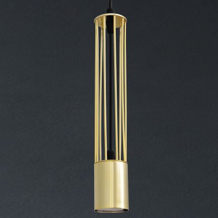 LED Kattokruunu narulla BARS 1xGU10/4,8W/230V gold
