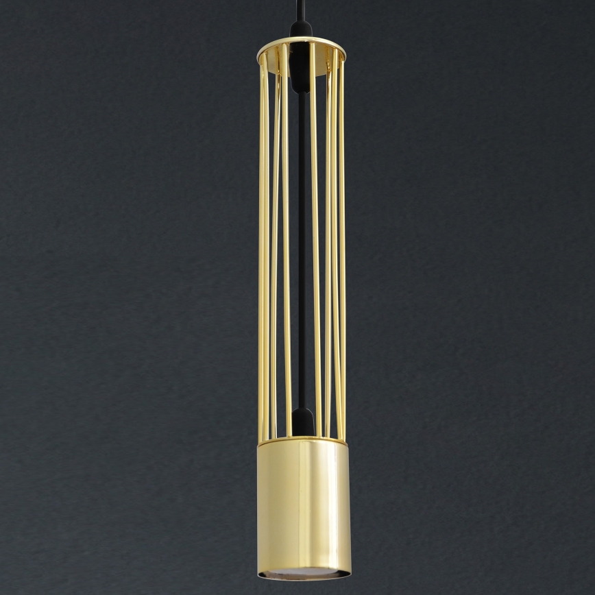 LED Kattokruunu narulla BARS 1xGU10/4,8W/230V gold
