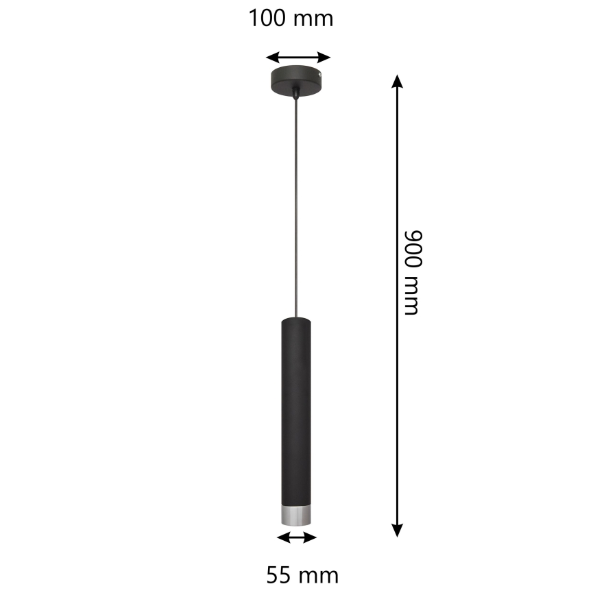 LED Kattokruunu narulla TUBA 1xGU10/4,8W/230V