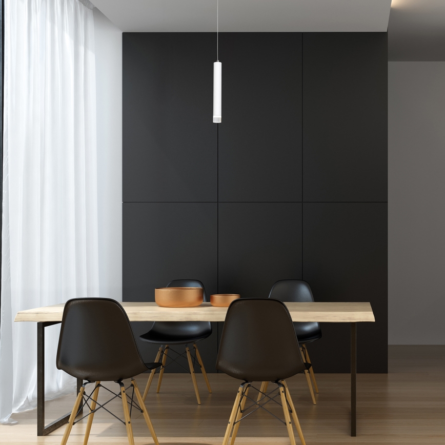 LED-kattokruunu narussa ALBA 1xLED/5W/230V valkoinen
