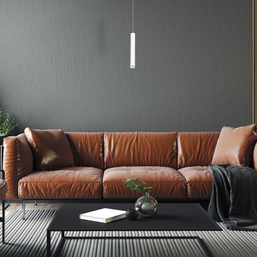 LED-kattokruunu narussa ALBA 1xLED/5W/230V valkoinen