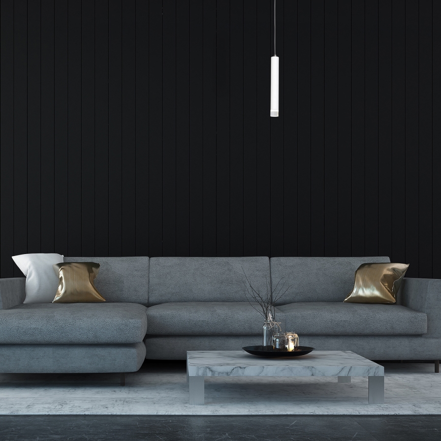 LED-kattokruunu narussa ALBA 1xLED/5W/230V valkoinen