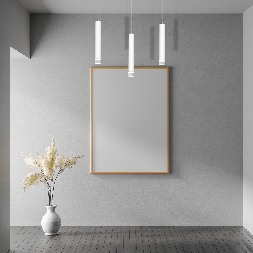 LED-kattokruunu narussa ALBA 3xLED/15W/230V valkoinen